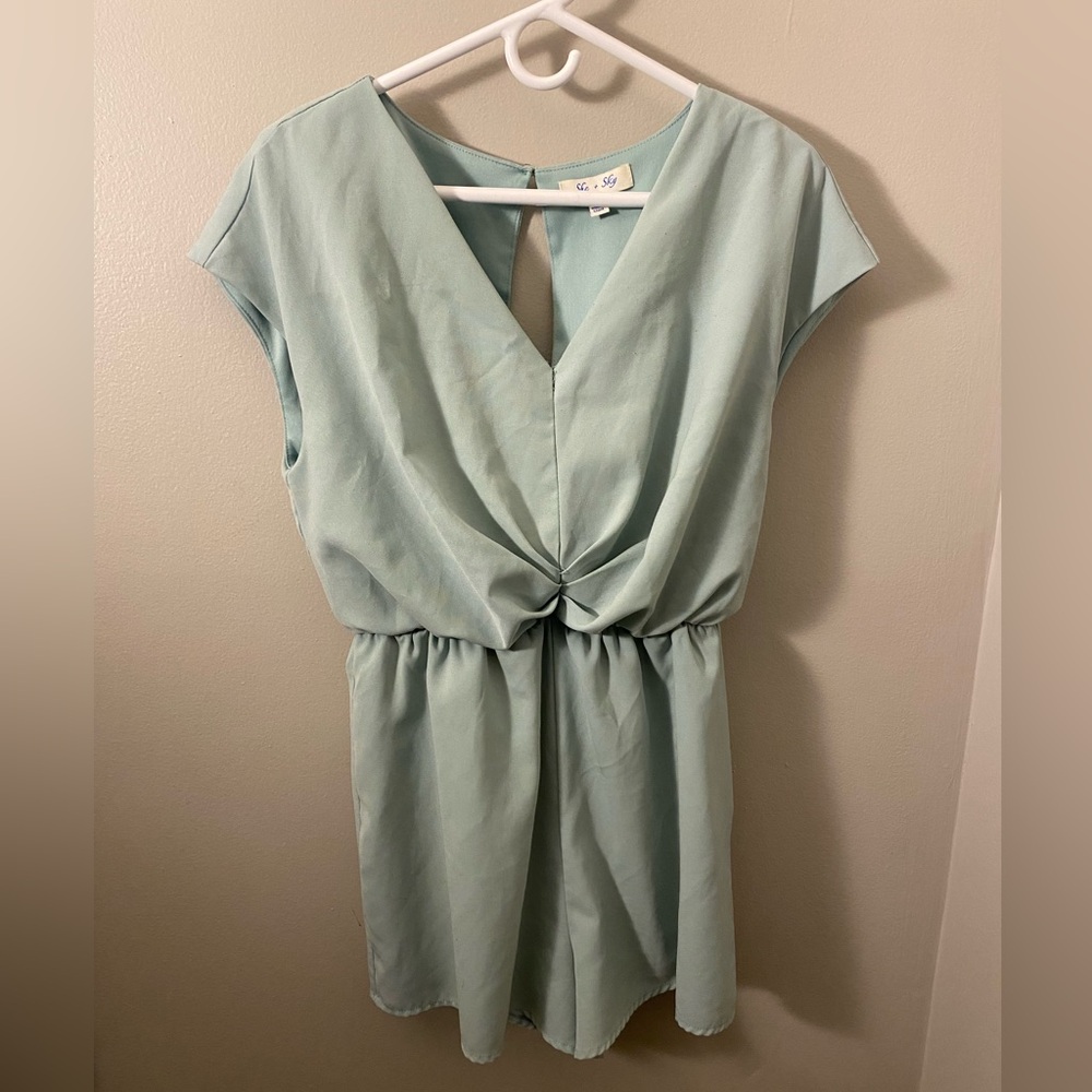 Seafoam Green Romper